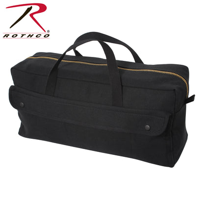 Rothco Canvas Jumbo Tool Bag with Brass Zipper - Black, Part Number 8150