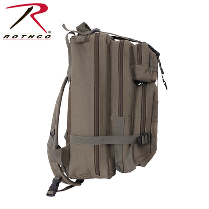Rothco Tacticanvas Go Pack Olive Drab - 25L Tactical Canvas Backpack with Multiple Storage Compartments