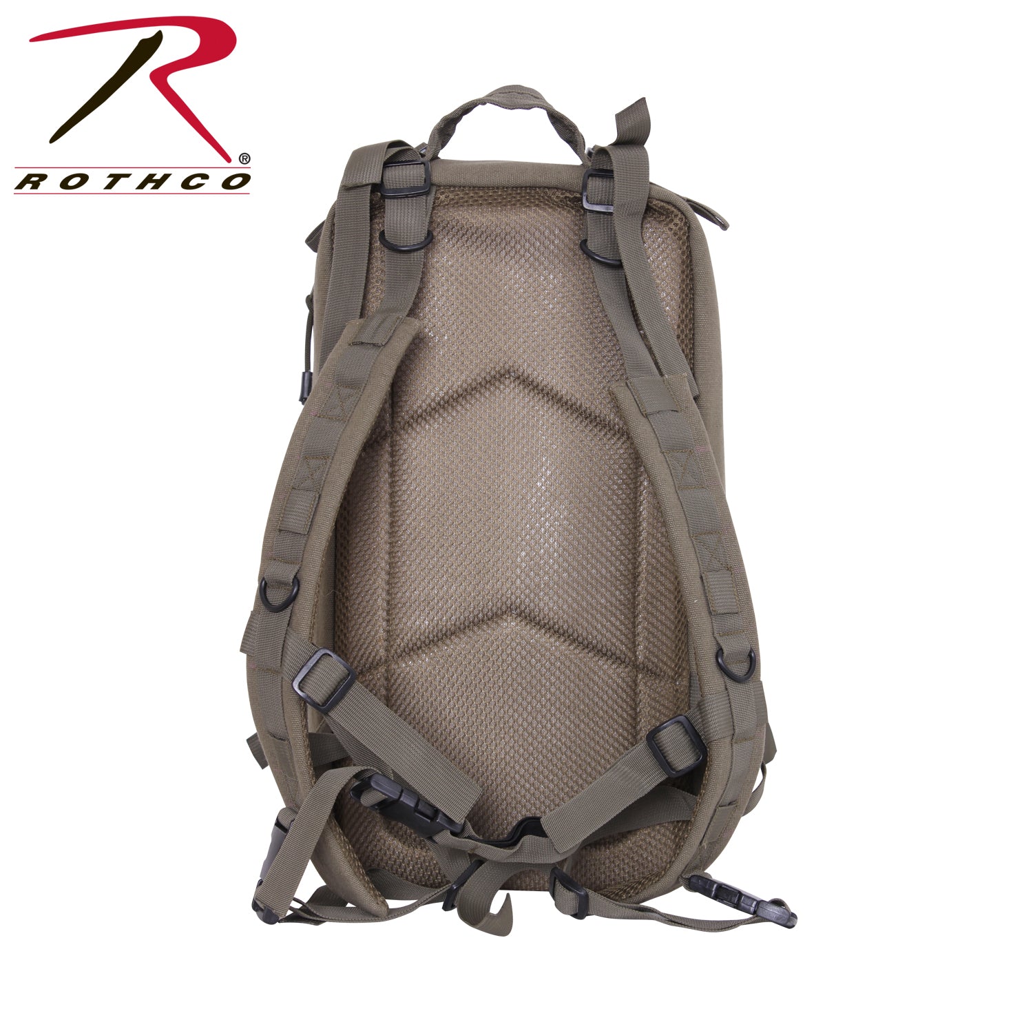 Rothco Tacticanvas Go Pack Olive Drab - 25L Tactical Canvas Backpack with Multiple Storage Compartments