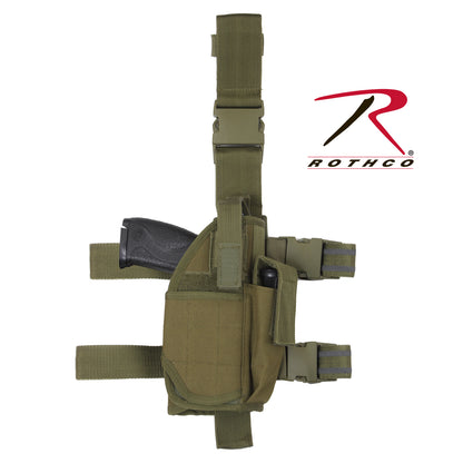 Rothco Deluxe Adjustable Drop Leg Tactical Holster in Olive Drab, Part 10754