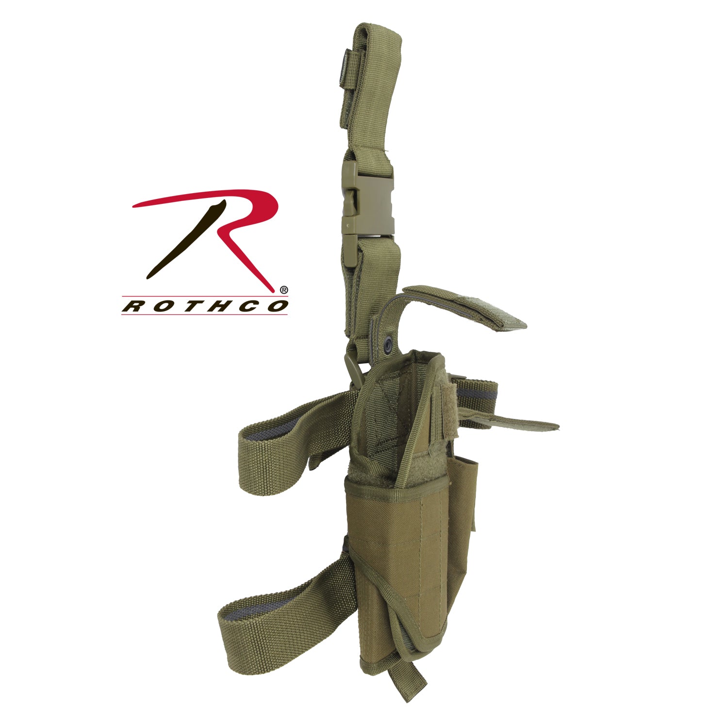 Rothco Deluxe Adjustable Drop Leg Tactical Holster in Olive Drab, Part 10754