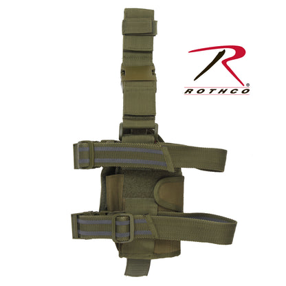 Rothco Deluxe Adjustable Drop Leg Tactical Holster in Olive Drab, Part 10754