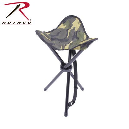 Rothco Collapsible Stool with Carry Strap - Woodland Camo, Part Number 4554
