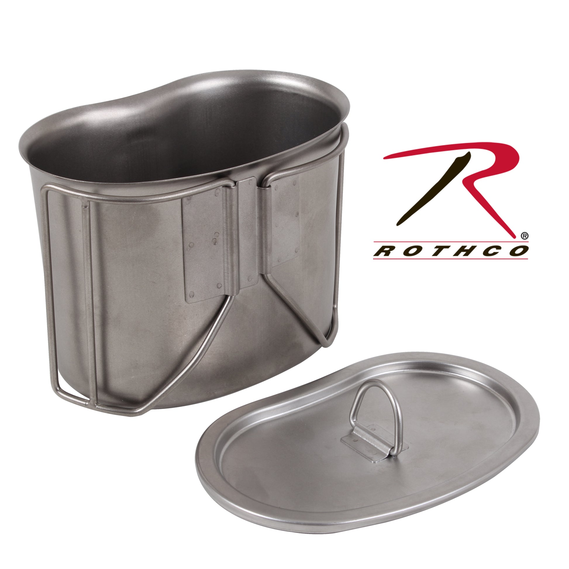 Rothco Stainless Steel Canteen Cup Lid – Durable Fit for Outdoor Camping and Hiking