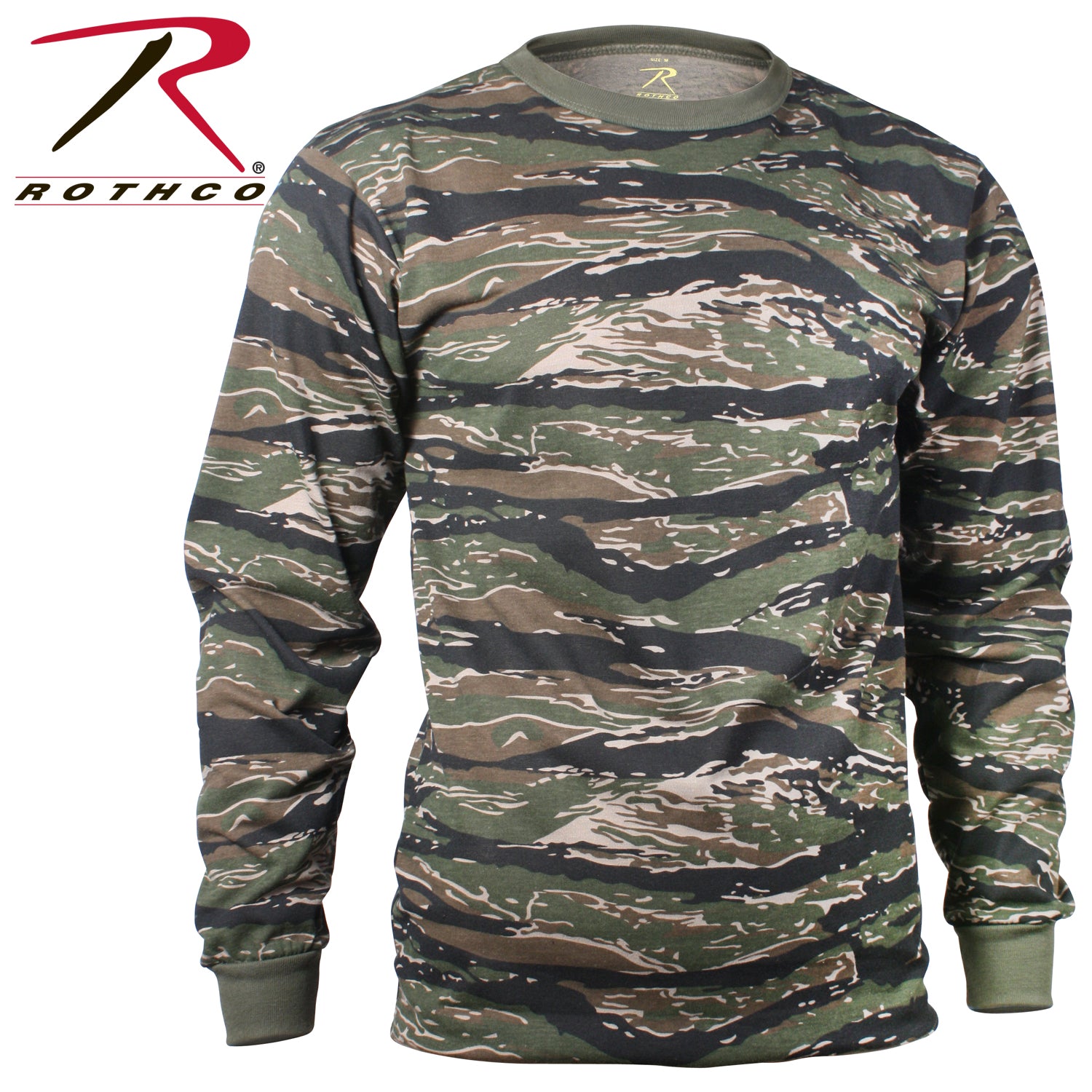 Rothco Long Sleeve Camo T-Shirt Tiger Stripe Camo Size 4XL
