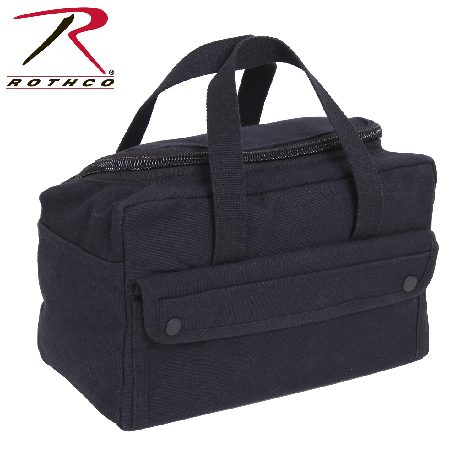 Rothco Wide Mouth Mechanics Tool Bag in Black – Heavyweight Canvas with Organizer Pockets
