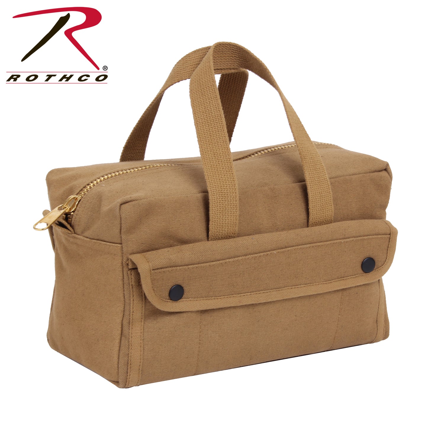 Rothco Mechanics Tool Bag with Brass Zipper - Coyote Brown, Part No. 91820