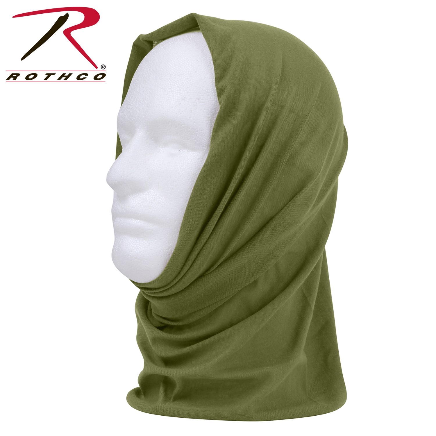 Rothco Multi-Use Neck Gaiter and Face Covering Tactical Wrap in Olive Drab, Part Number 5305