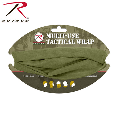 Rothco Multi-Use Neck Gaiter and Face Covering Tactical Wrap in Olive Drab, Part Number 5305