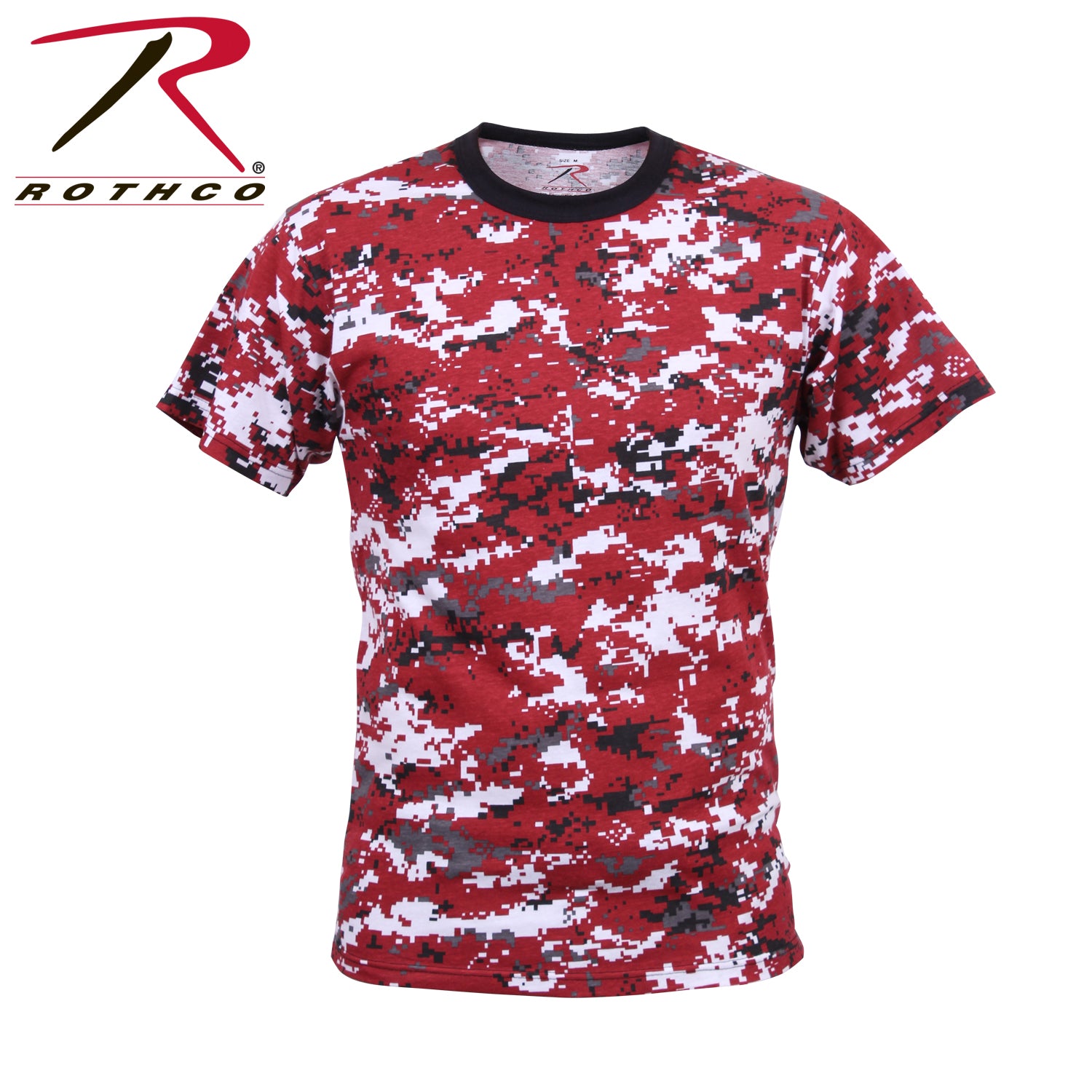 Rothco Digital Camo T-Shirt in Red Digital Camo Size Small