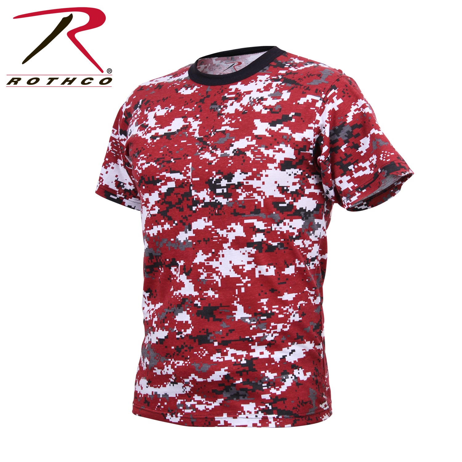 Rothco Digital Camo T-Shirt in Red Digital Camo Size Small