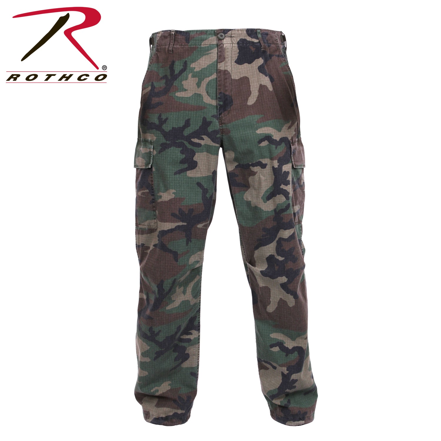 Rothco Vintage Vietnam Rip-Stop Fatigue Pants in Woodland Camo, Size Small