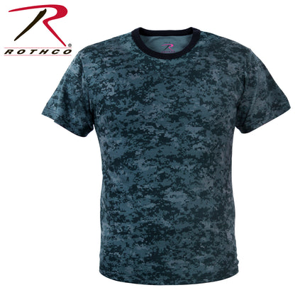 Rothco Digital Camo T-Shirt in Midnight Digital Camo, Size Large