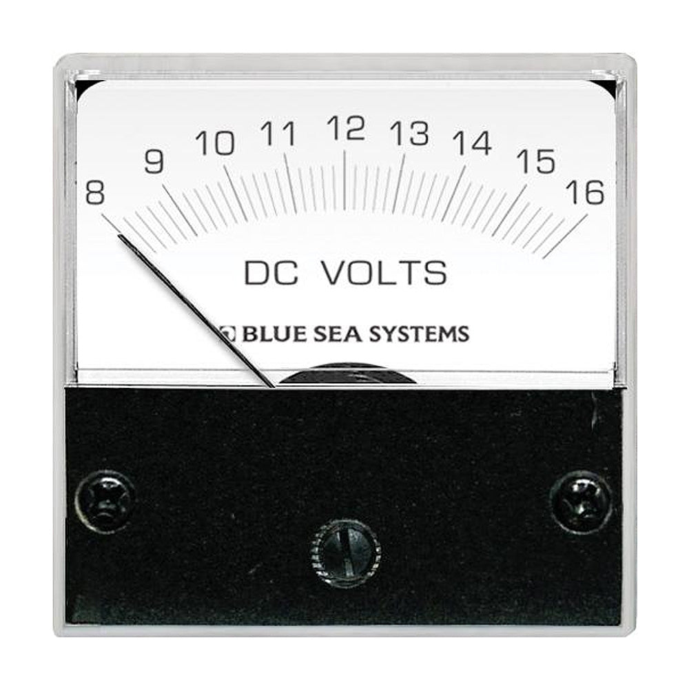 Blue Sea Systems 8028 DC Analog Micro Voltmeter – 2-Inch Face, 8-16 Volts DC