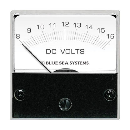 Blue Sea Systems 8028 DC Analog Micro Voltmeter – 2-Inch Face, 8-16 Volts DC