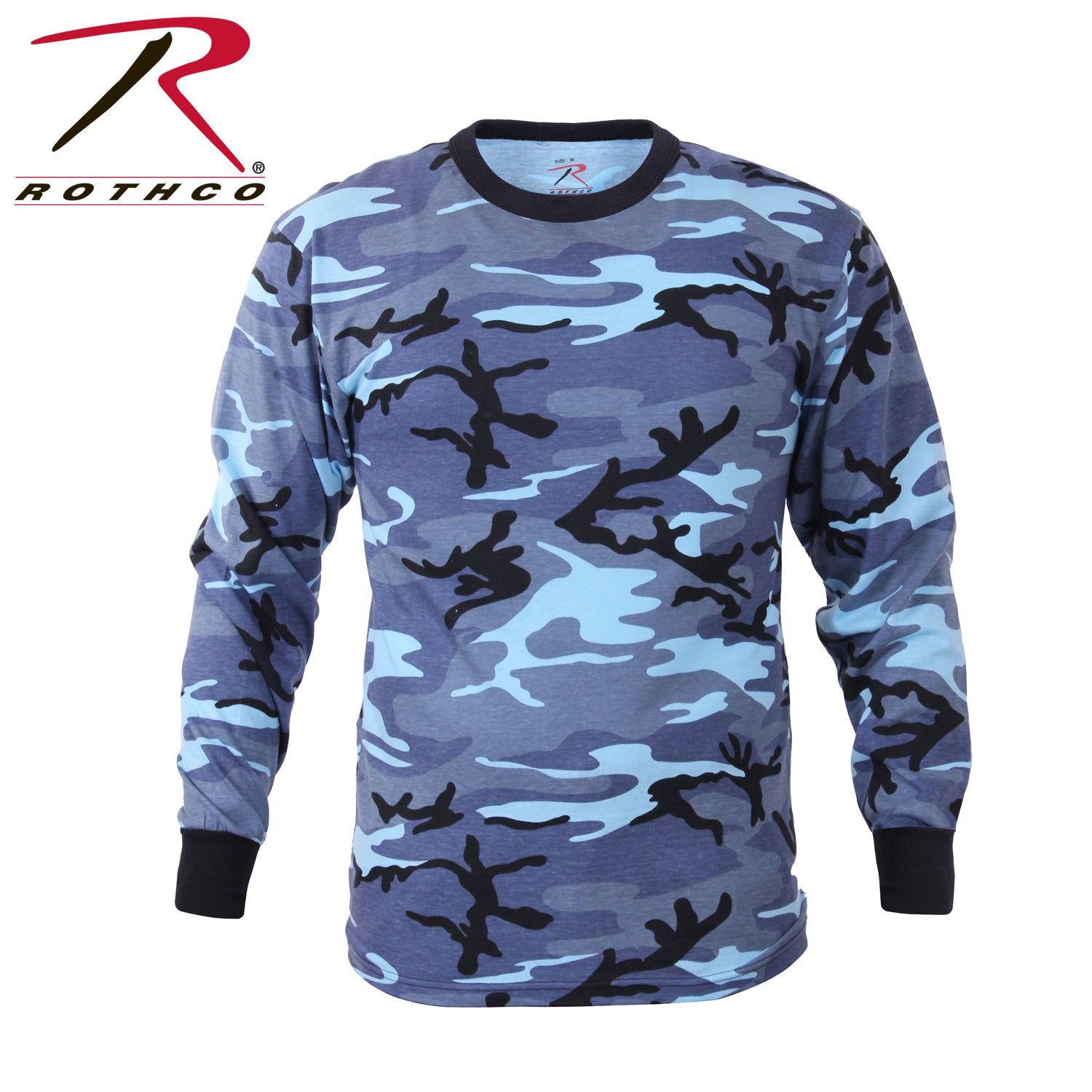 Rothco Long Sleeve Color Camo T-Shirt Sky Blue Camo Size XL