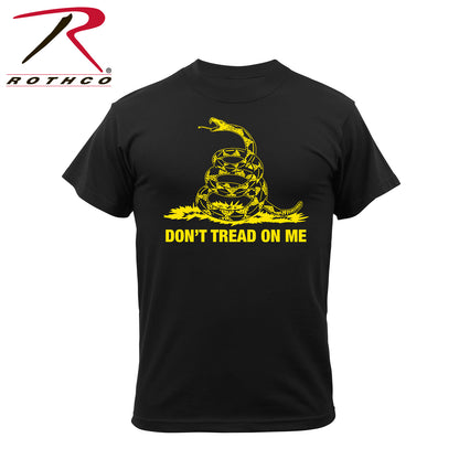Rothco Don't Tread On Me T-Shirt Black Size M – Classic Gadsden Flag Graphic Tee for Patriotic Style