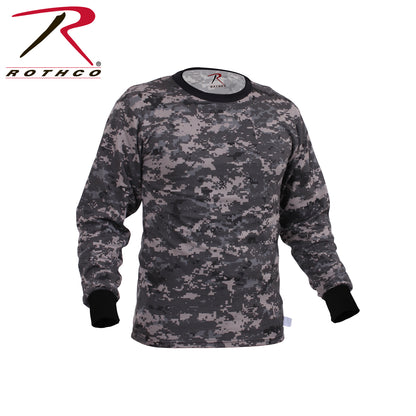 Rothco Long Sleeve Digital Camo T-Shirt in Subdued Urban Digital Camo - Size M