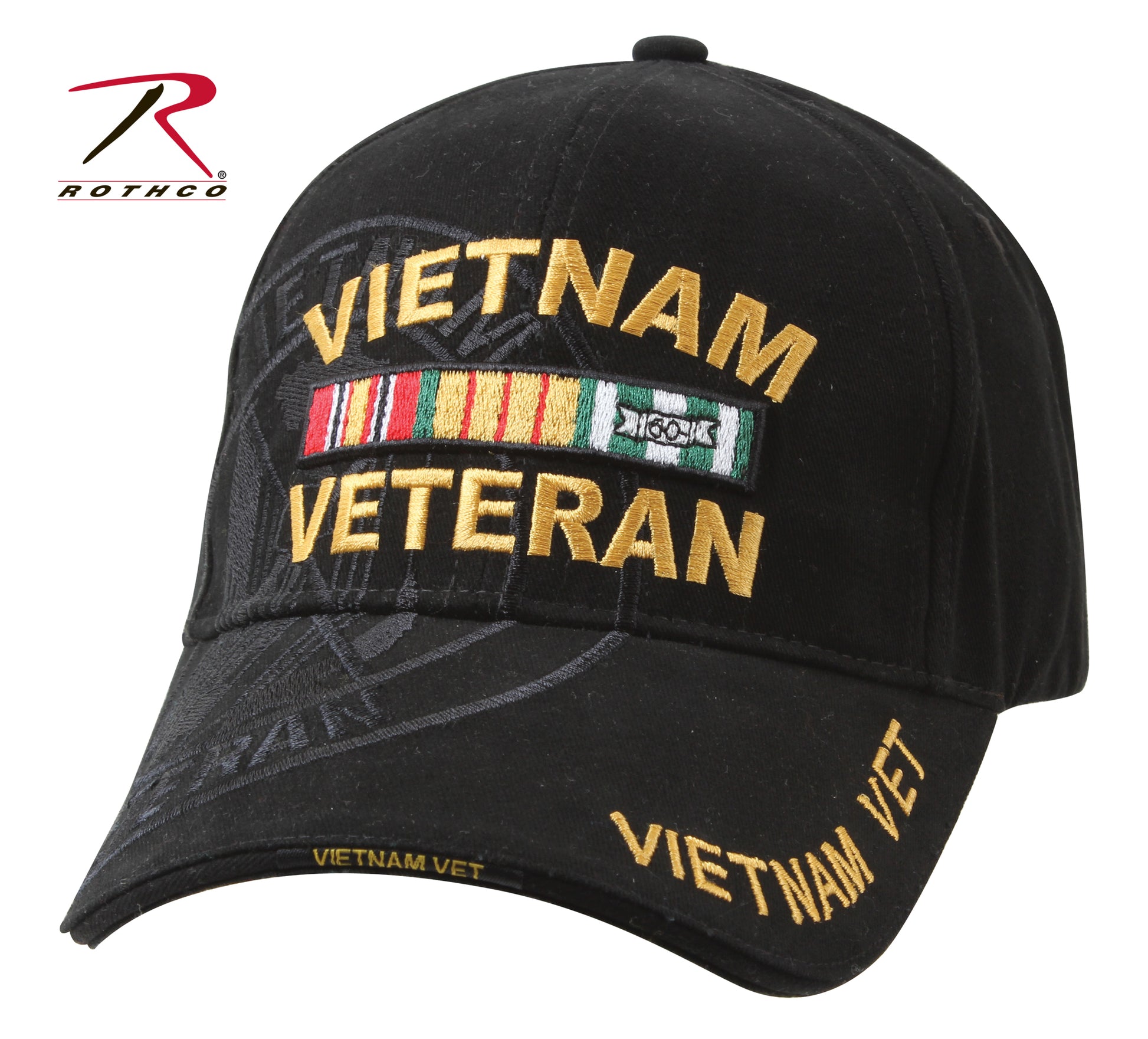 Rothco Deluxe Vietnam Veteran Low Profile Shadow Cap - Comfortable Brushed Cotton Twill with Embroidered Detail