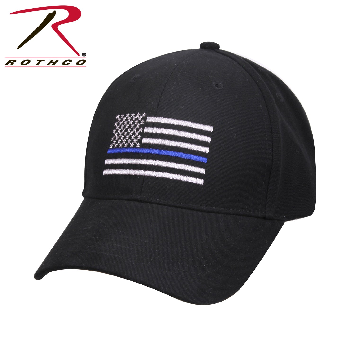 Rothco Thin Blue Line Flag Low Profile Cap in Black