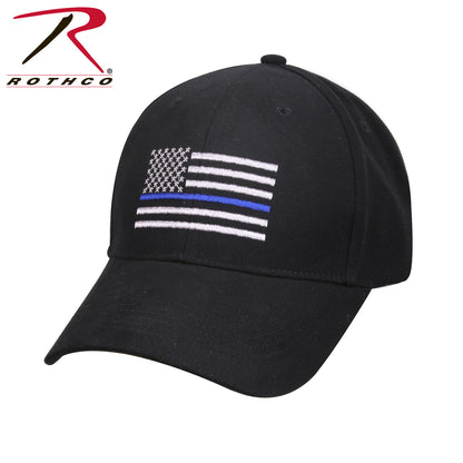 Rothco Thin Blue Line Flag Low Profile Cap in Black
