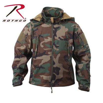 Rothco Special Ops Soft Shell Jacket in Woodland Camo, Size 3XL