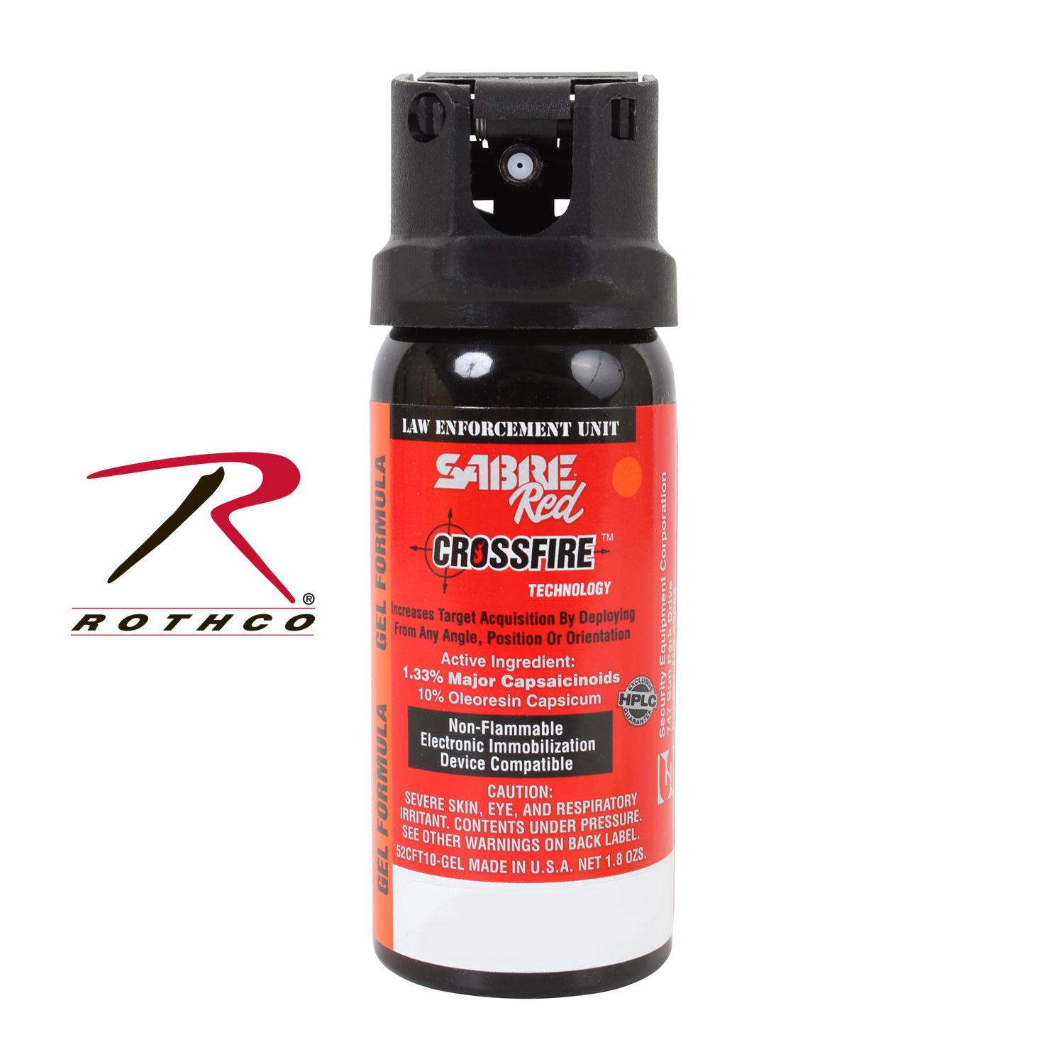 Sabre Red Crossfire Law Enforcement Gel Pepper Spray – 1.5 oz. with 10% Oleoresin Capsicum