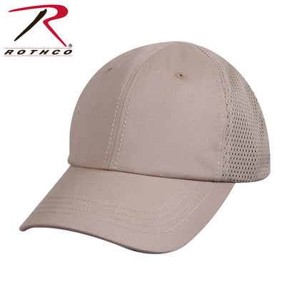 Rothco Mesh Back Tactical Cap Khaki with Moisture-Wicking Mesh and Durable Cotton Front Panels