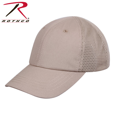 Rothco Mesh Back Tactical Cap Khaki with Moisture-Wicking Mesh and Durable Cotton Front Panels