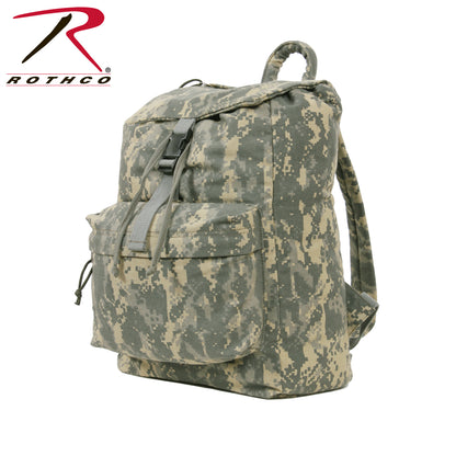 Rothco Canvas Daypack ACU Digital Camo - 34L Heavyweight Cotton Backpack for Outdoor Adventures