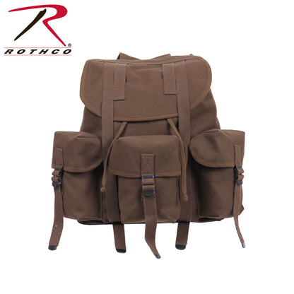 Rothco Heavyweight Mini Alice Pack Earth Brown - Durable 20L Canvas Backpack for Outdoor Adventures