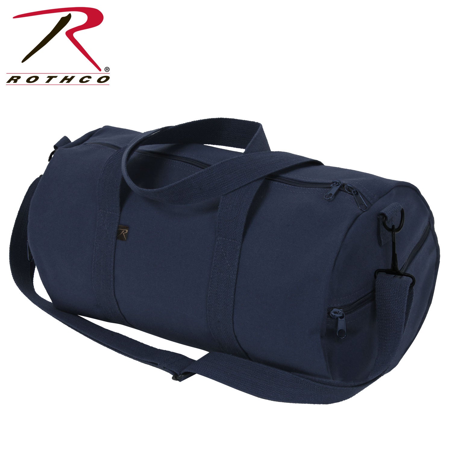 Rothco Canvas Shoulder Duffle Bag Navy Blue, 19 Inches - Heavy-Duty Military-Style Travel and Gym Bag