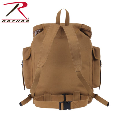 Rothco Canvas European Style Rucksack in Coyote Brown, Part Number 2383
