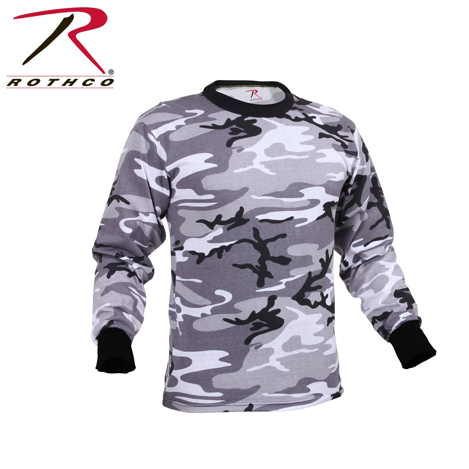 Rothco Long Sleeve Color Camo T-Shirt City Camo Size Small