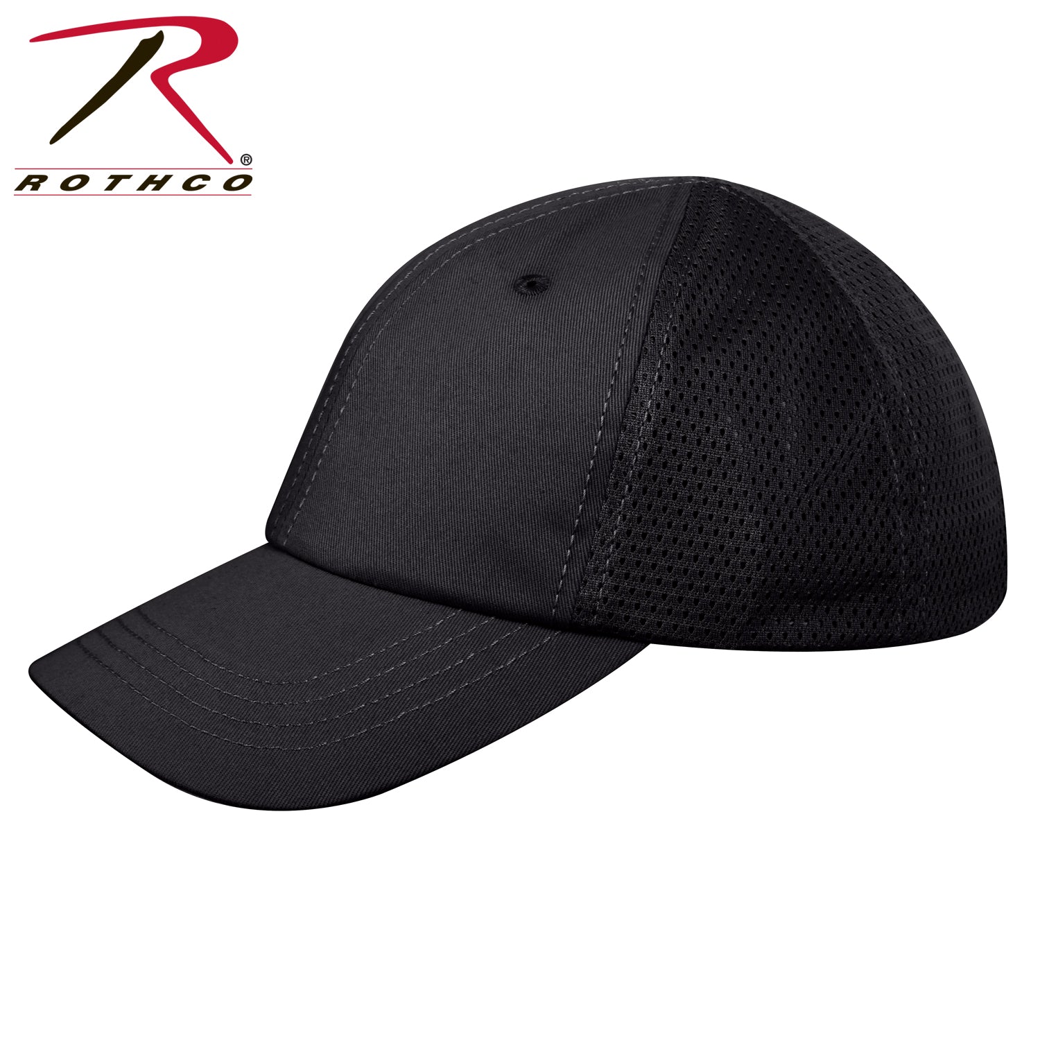 Rothco Mesh Back Tactical Cap Black - Durable Baseball Hat for Active Use