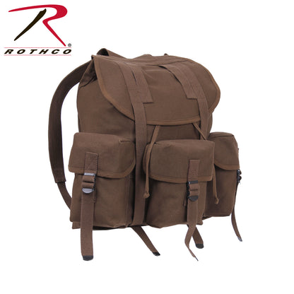 Rothco Heavyweight Mini Alice Pack Earth Brown - Durable 20L Canvas Backpack for Outdoor Adventures