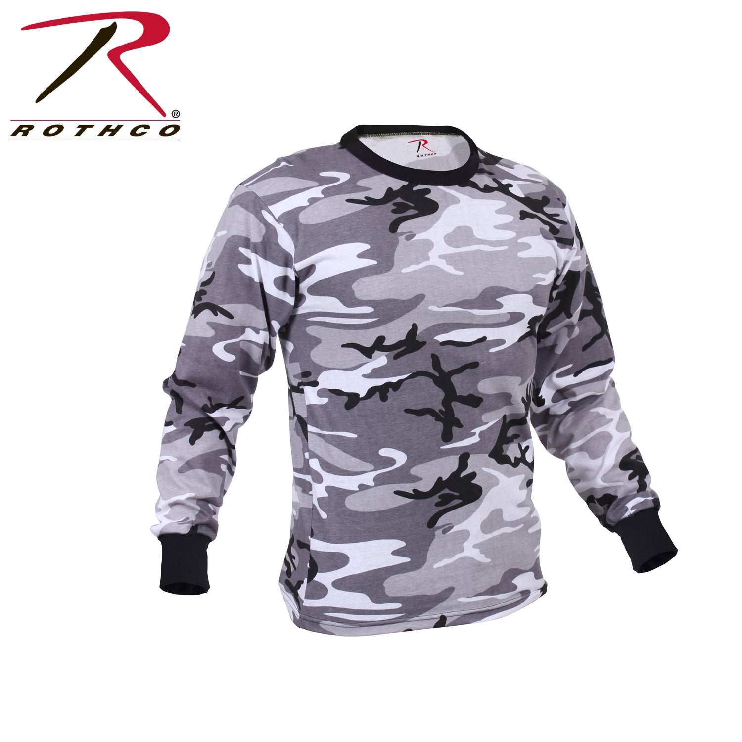 Rothco Long Sleeve Color Camo T-Shirt City Camo Size Small