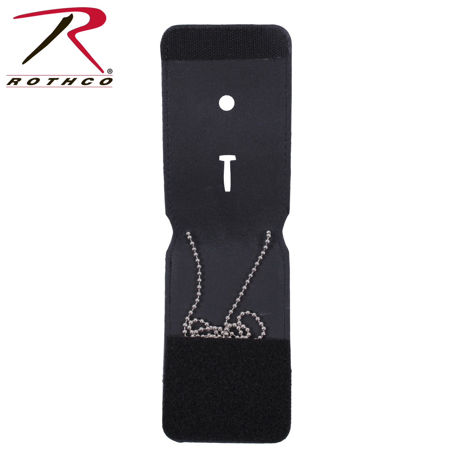 Rothco Universal Leather Badge & ID Holder - Durable PU Leather with 33-Inch Chain