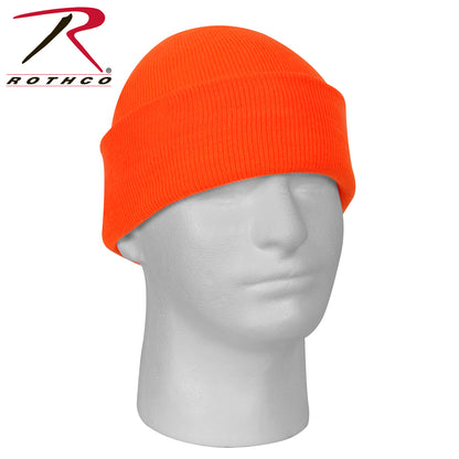 Rothco Deluxe Fine Knit Watch Cap in Safety Orange – Warm Military Style Beanie
