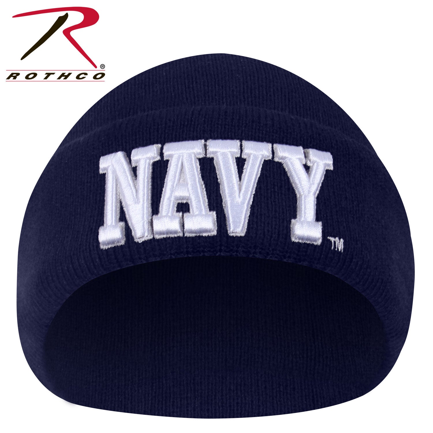 Rothco Deluxe Navy Embroidered Watch Cap - Thermal Double Layer Acrylic Beanie