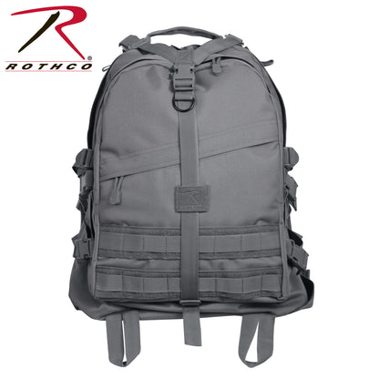 Rothco Large Transport Pack Gunmetal Grey – Tactical MOLLE-Compatible Backpack with Hydration Ready Design