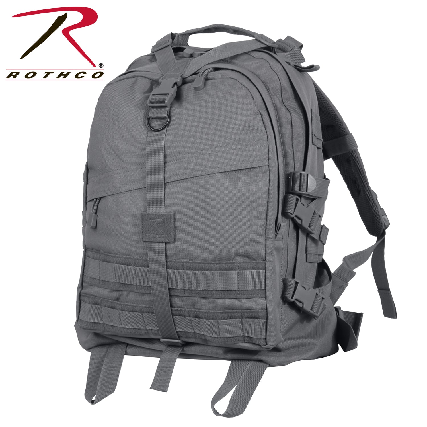 Rothco Large Transport Pack Gunmetal Grey – Tactical MOLLE-Compatible Backpack with Hydration Ready Design