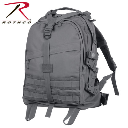 Rothco Large Transport Pack Gunmetal Grey – Tactical MOLLE-Compatible Backpack with Hydration Ready Design