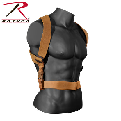 Rothco Combat Suspenders Coyote Brown - Adjustable Tactical Support Gear