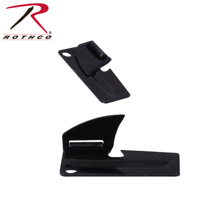 Rothco G.I. P-38 Can Opener Black - Compact Survival Tool with Keychain Hole