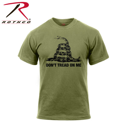 Rothco Don't Tread On Me T-Shirt Olive Drab Size M - Patriot Graphic Tee