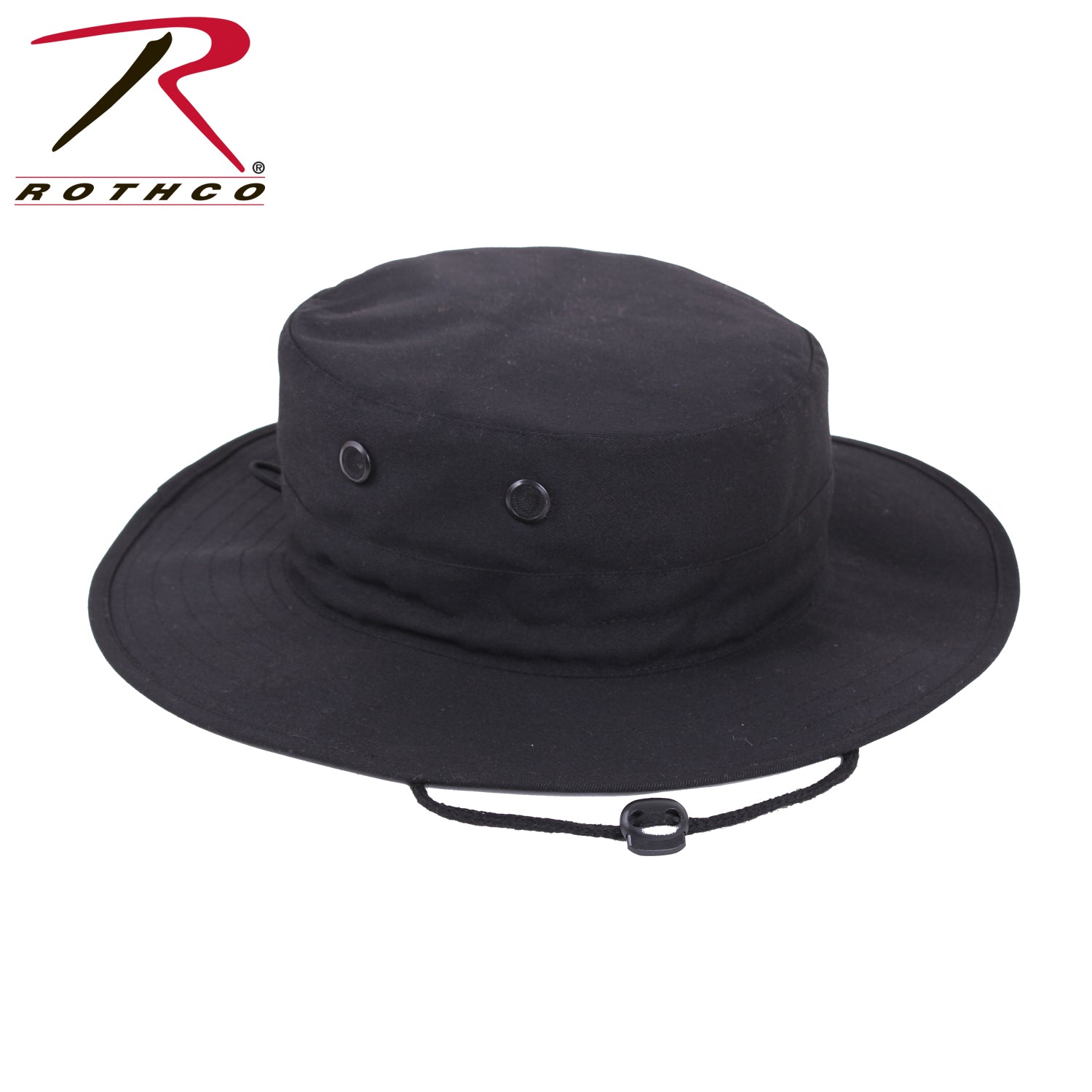 Rothco Adjustable Boonie Hat Black - Outdoor Sun Protection and Rugged Durability