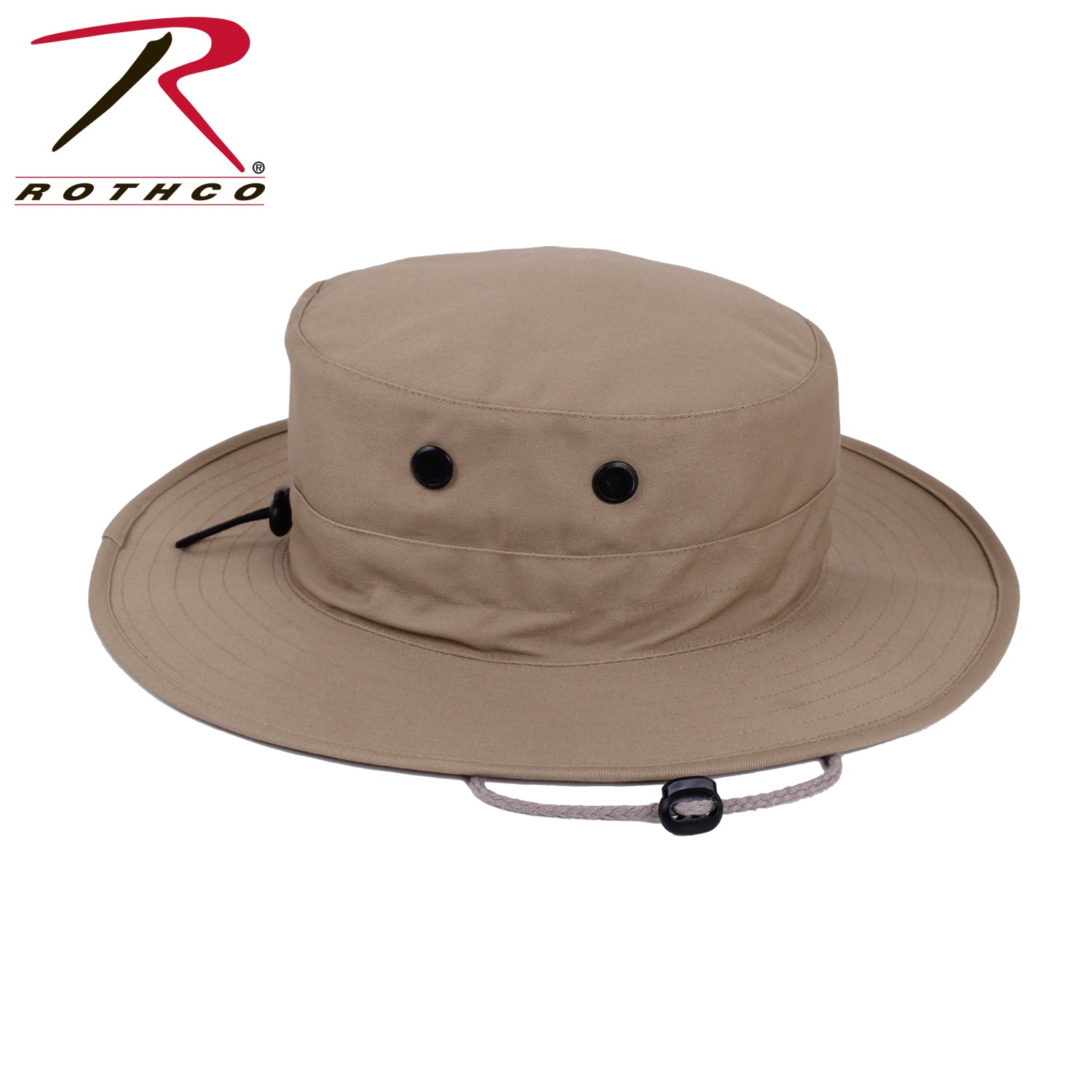 Rothco Adjustable Boonie Hat Khaki - Versatile Outdoor Sun Protection with Wide Brim and Adjustable Fit