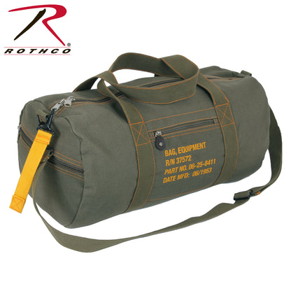Rothco Canvas Equipment Bag Olive Drab, 19 Inches - Heavy-Duty Military Duffle for Travel and Outdoor Use