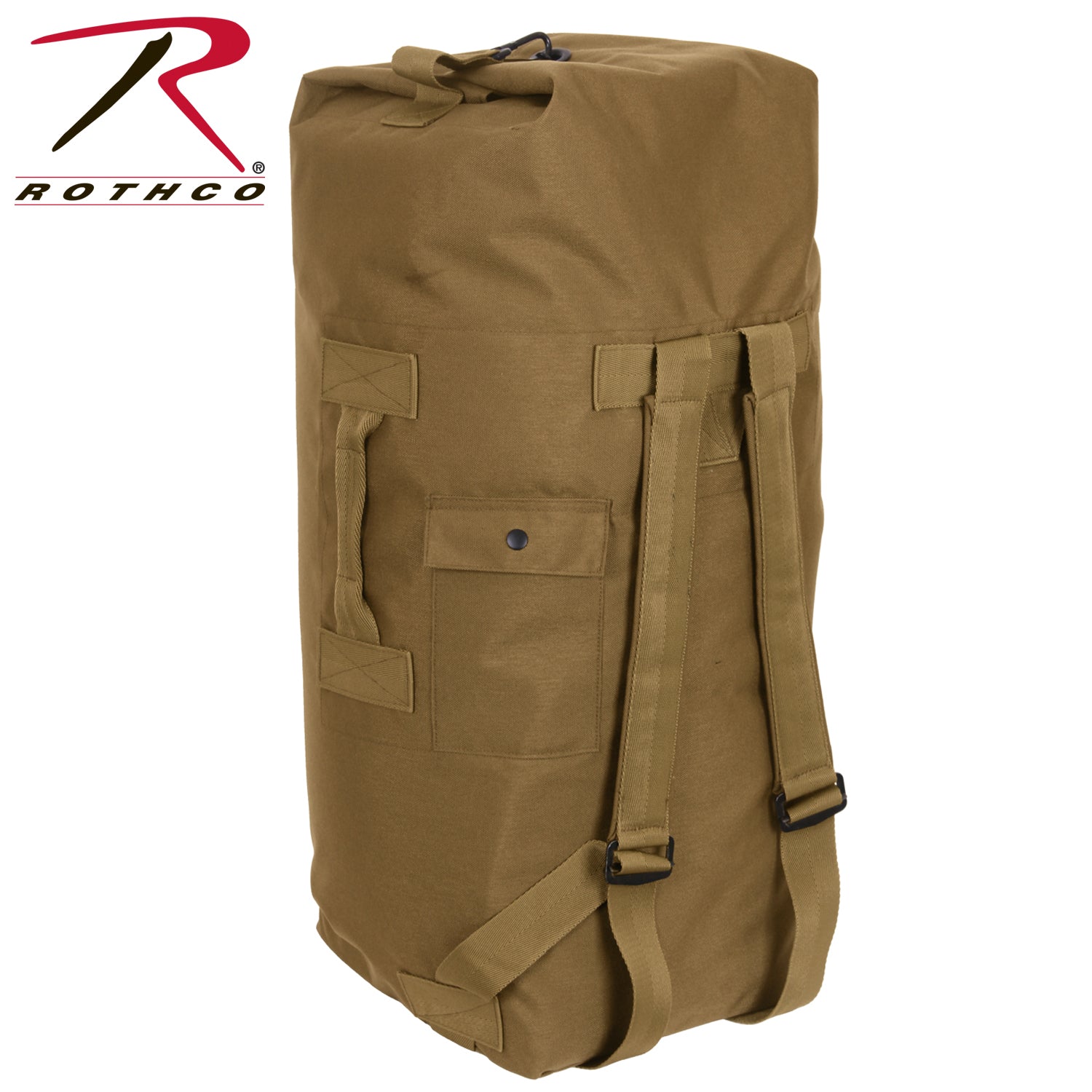 Rothco G.I. Type Enhanced Double Strap Duffle Bag in Coyote Brown - Part Number 2684